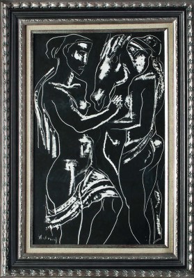 Артёмов Георгий Калистратович. Две девушки с лошадью